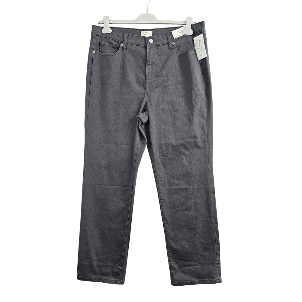 Maurices Sculpt Straight Jeans Women 16W Gray NEW High Rise Stretch Comfort NWT